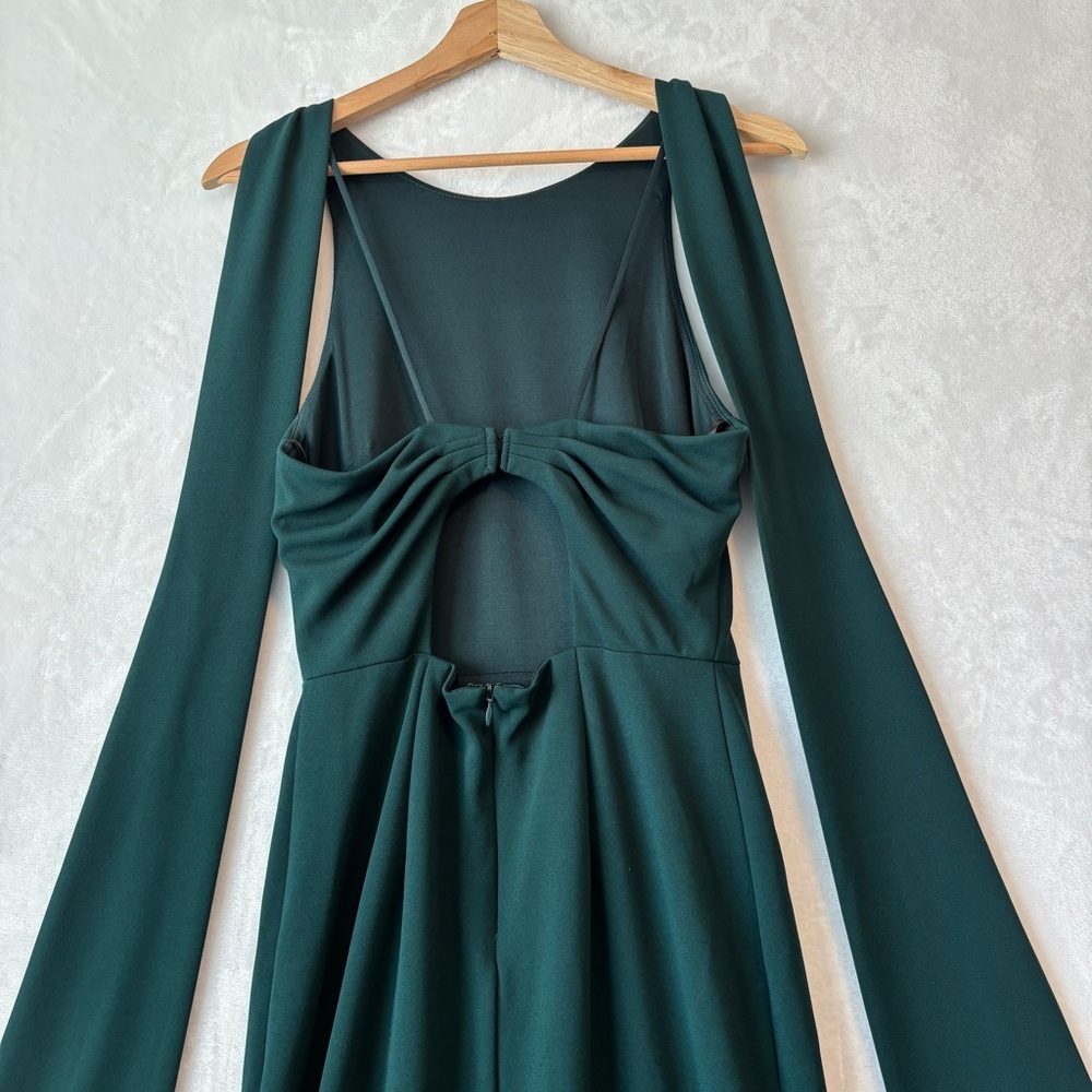 BHLDN green London Crepe Dress 4 - Picture 12 of 15